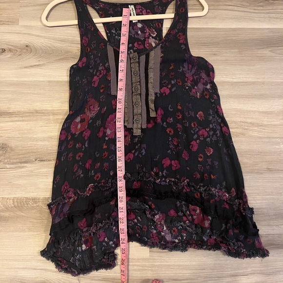 Free People Floral Lace Tunic Tank Top Size Small - Picture 3 of 7